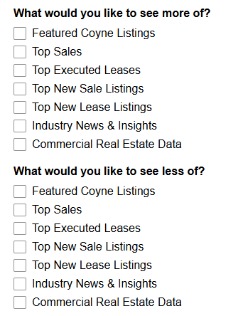 Coyne Report Survey